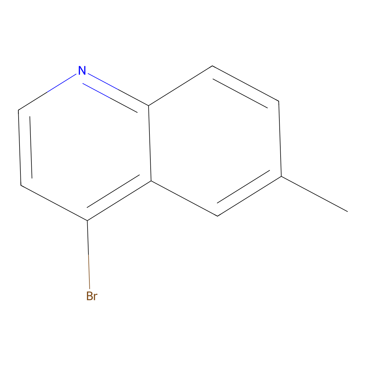 4-Bromo-6-methylquinoline molecular structure, CAS 1070879-23-0