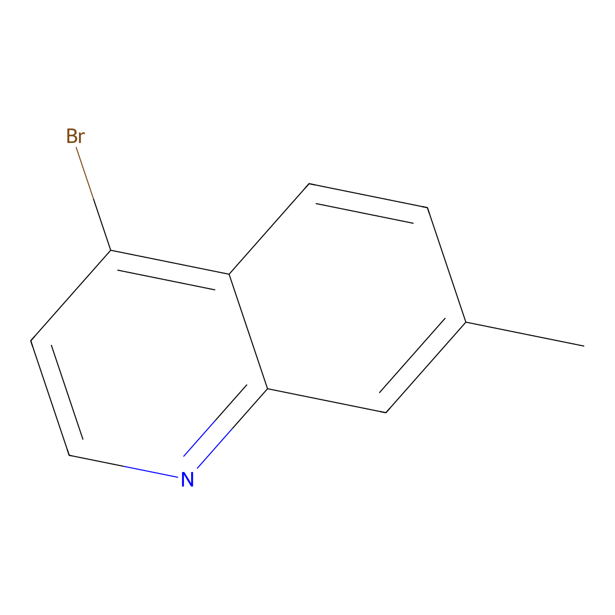 4-Bromo-7-methylquinoline molecular structure, CAS 1070879-24-1