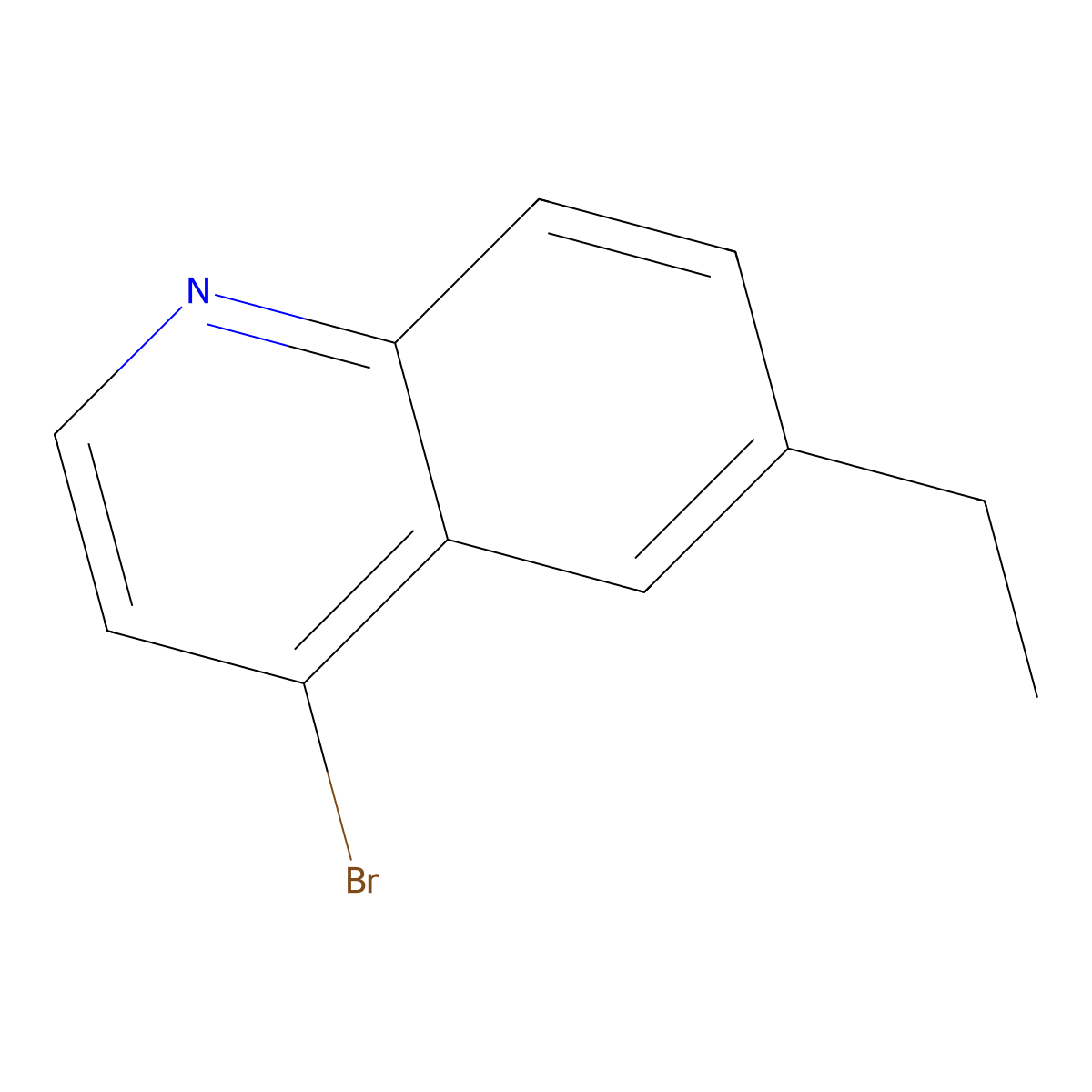 4-Bromo-6-ethylquinoline molecular structure, CAS 1070879-25-2