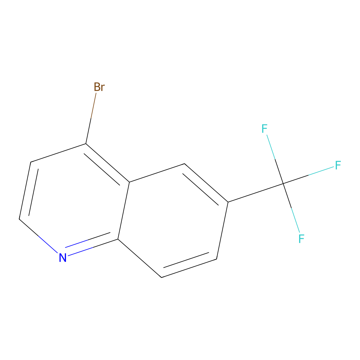 4-Bromo-6-(trifluoromethyl)quinoline molecular structure, CAS 1070879-32-1