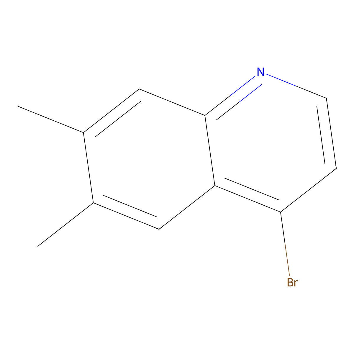 4-Bromo-6,7-dimethylquinoline molecular structure, CAS 1070879-35-4