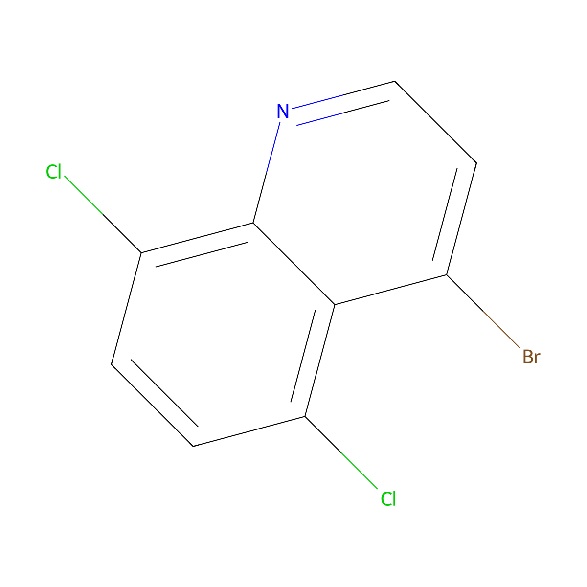 4-Bromo-5,8-dichloroquinoline molecular structure, CAS 1070879-38-7