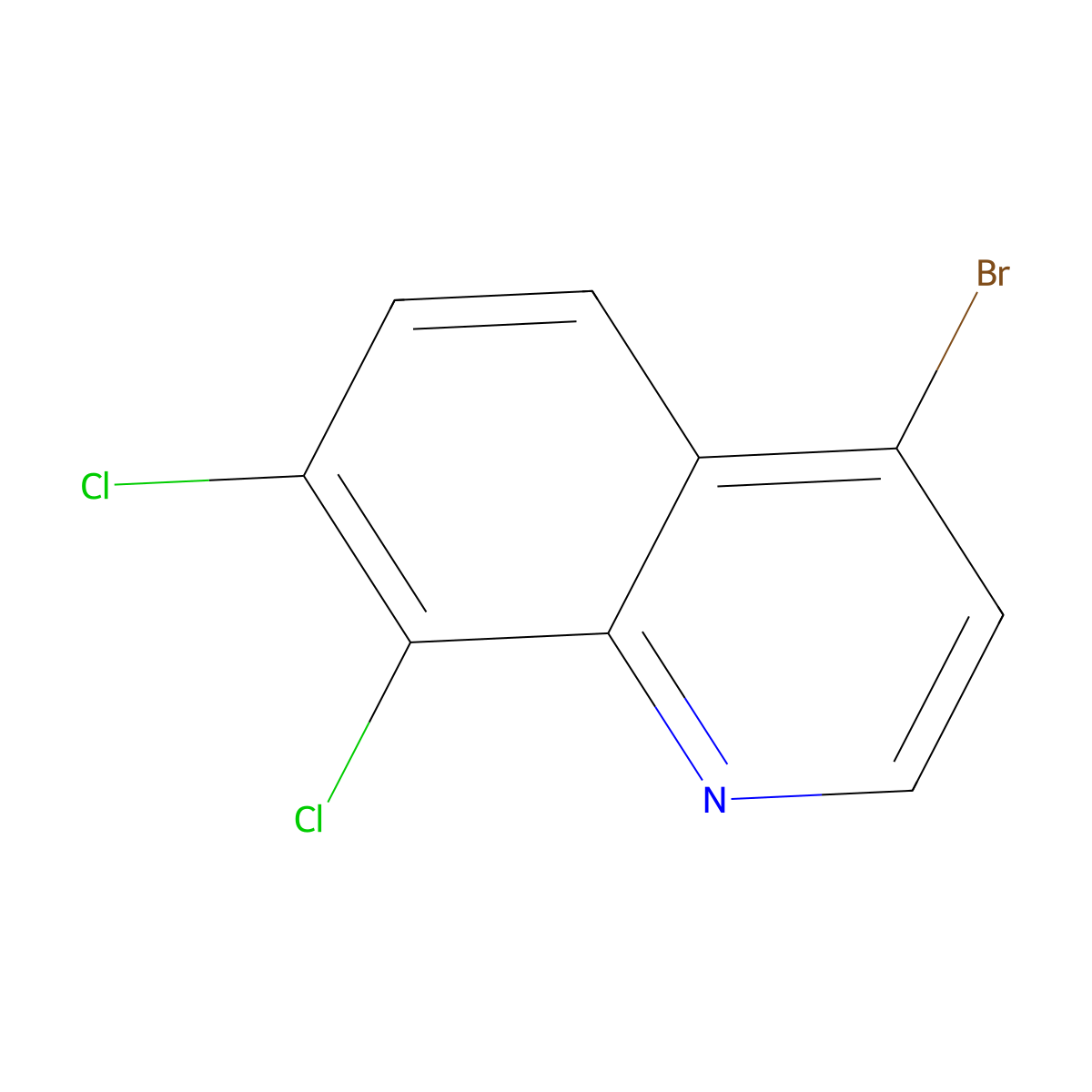 4-Bromo-7,8-dichloroquinoline molecular structure, CAS 1070879-40-1