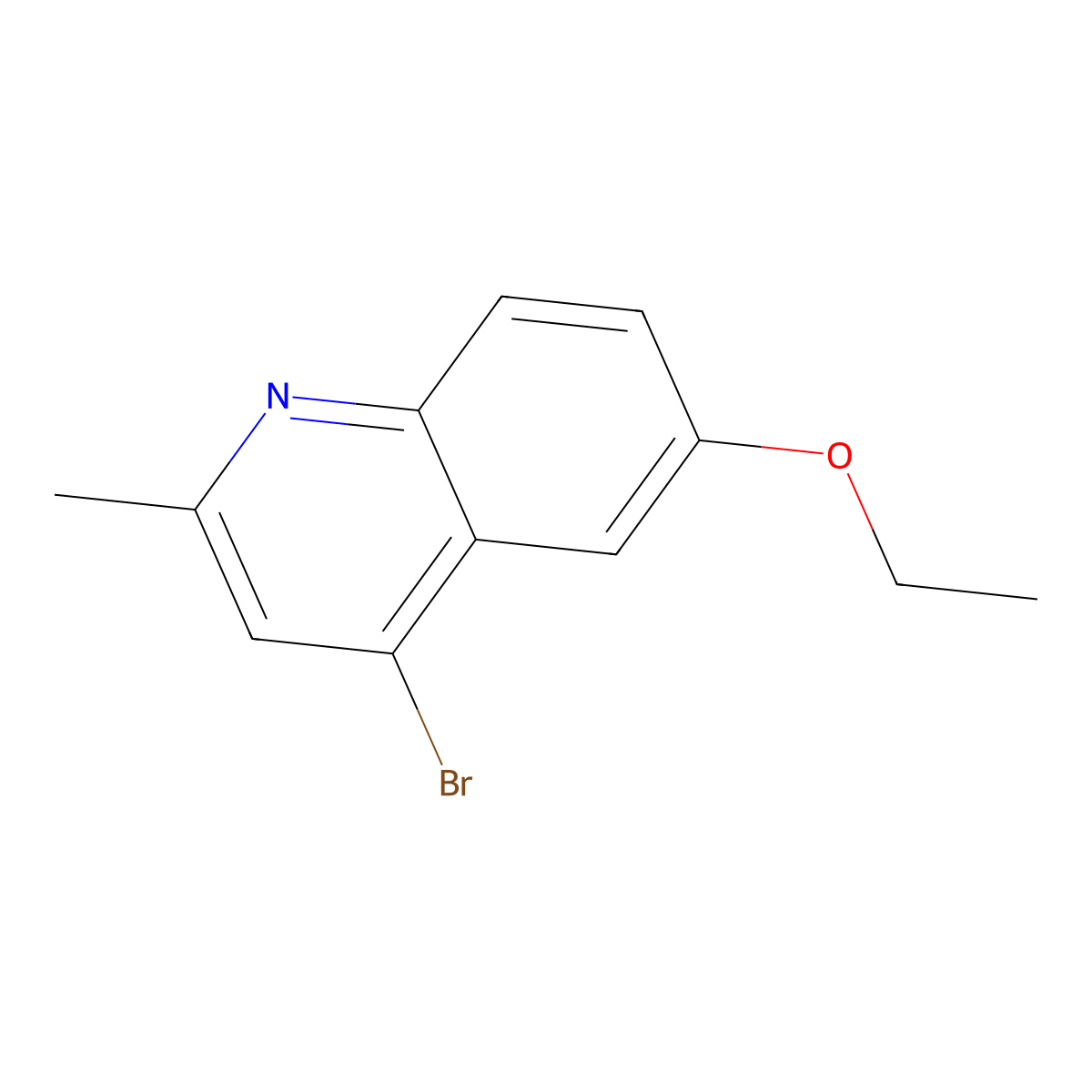 4-Bromo-6-ethoxy-2-methylquinoline molecular structure, CAS 1070879-46-7