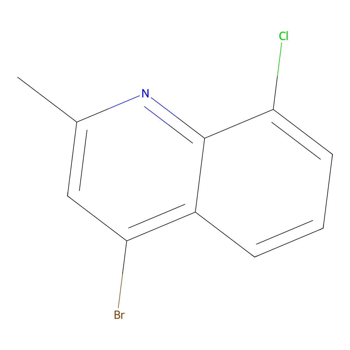 4-Bromo-8-chloro-2-methylquinoline molecular structure, CAS 1070879-52-5