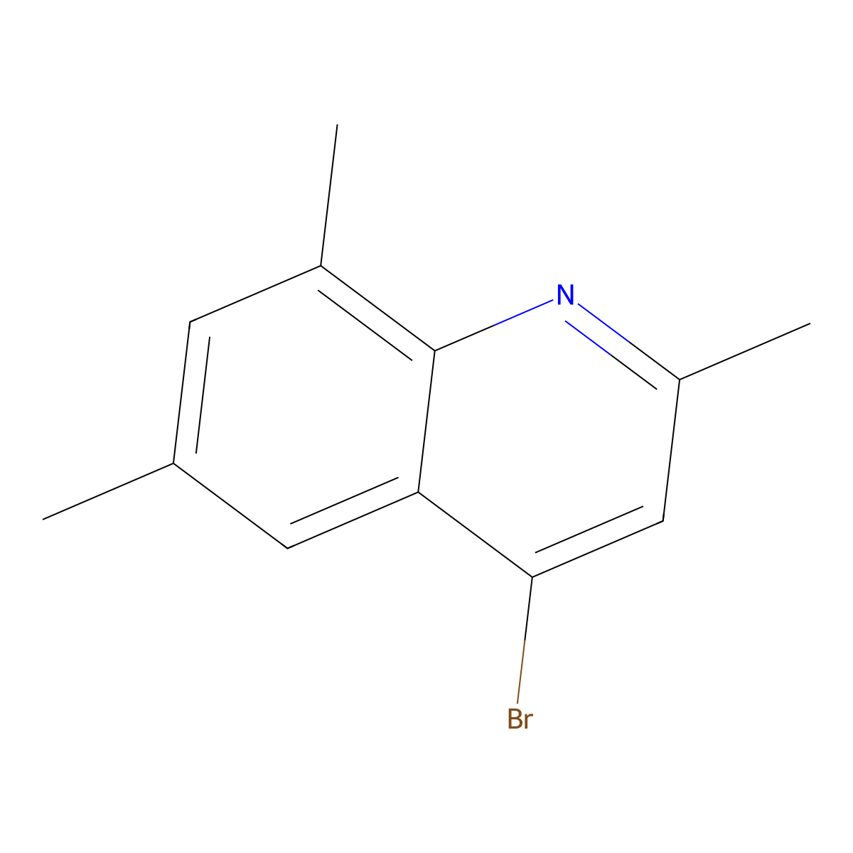 4-Bromo-2,6,8-trimethylquinoline molecular structure, CAS 1070879-60-5