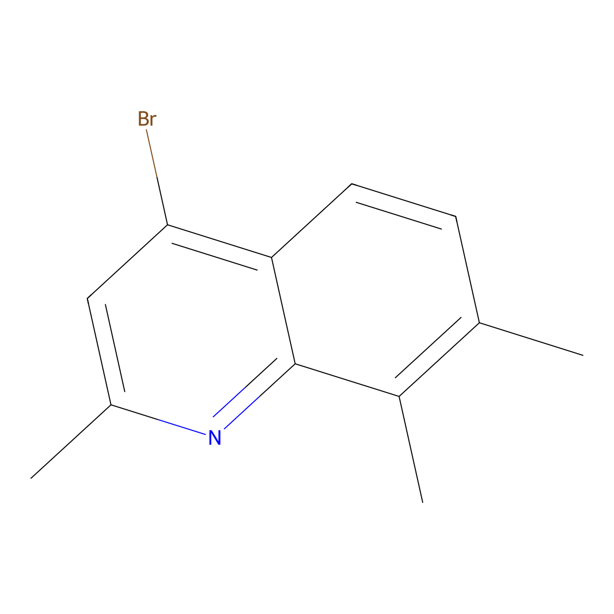 4-Bromo-2,7,8-trimethylquinoline molecular structure, CAS 1070879-61-6