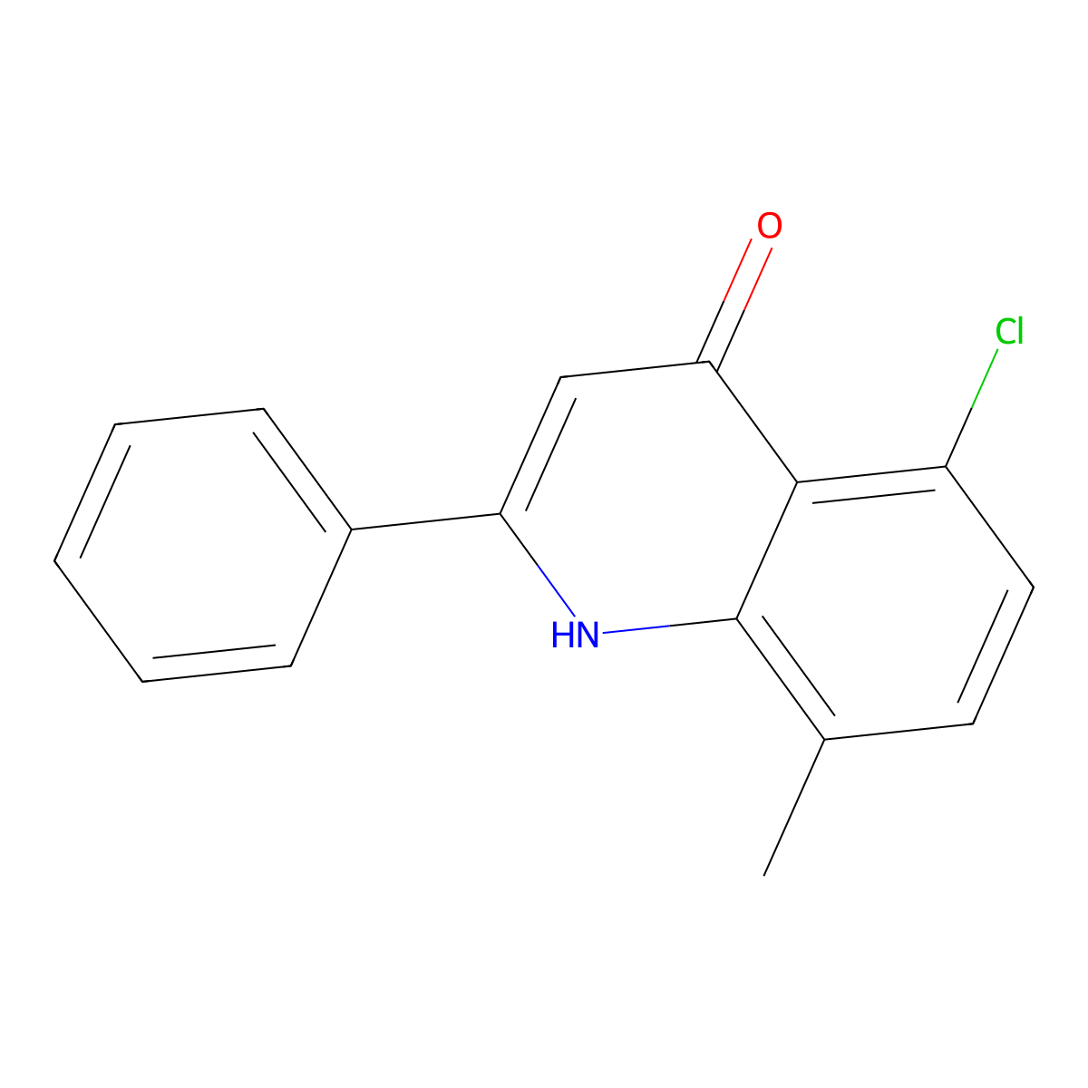 5-Chloro-8-methyl-2-phenylquinolin-4-ol molecular structure, CAS 1070879-82-1