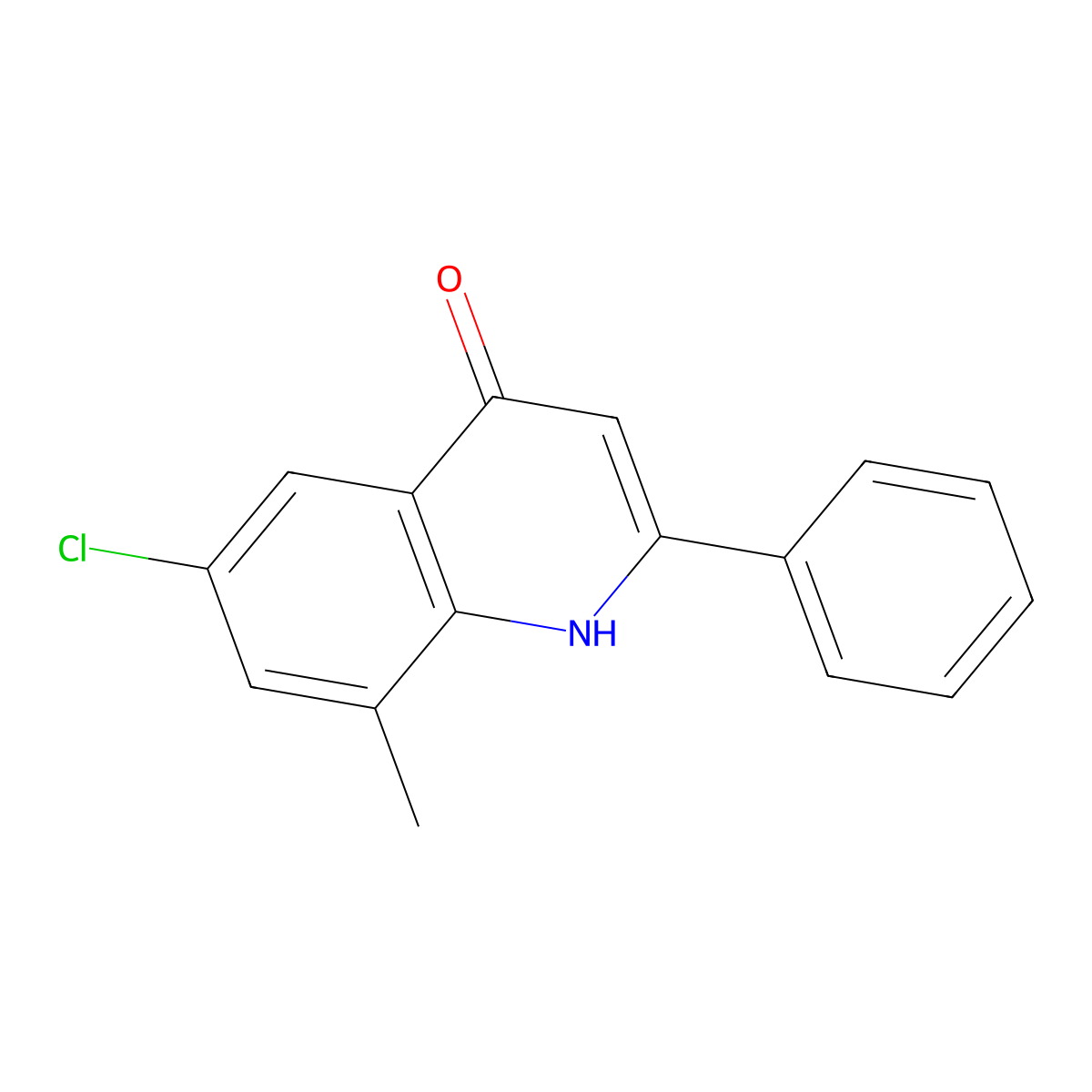 6-Chloro-8-methyl-2-phenyl-4-quinolinol molecular structure, CAS 1070879-83-2