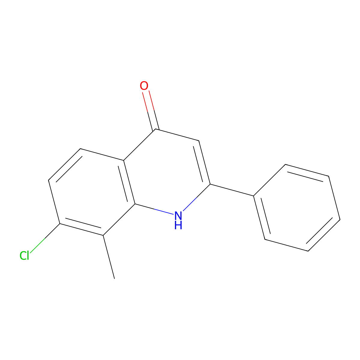 7-Chloro-8-methyl-2-phenyl-4-quinolinol molecular structure, CAS 1070879-84-3