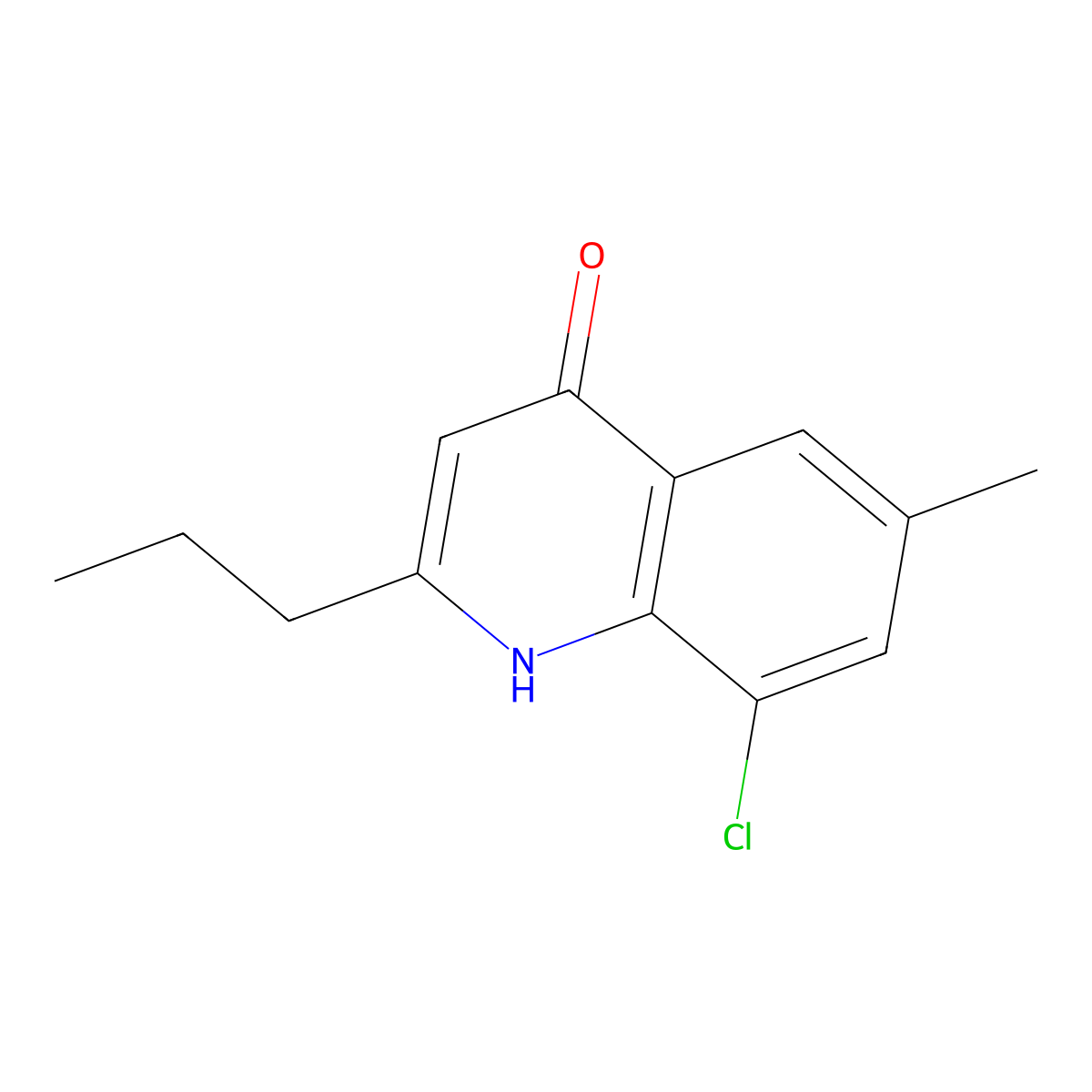 8-Chloro-6-methyl-2-propyl-4-quinolinol molecular structure, CAS 1070880-14-6