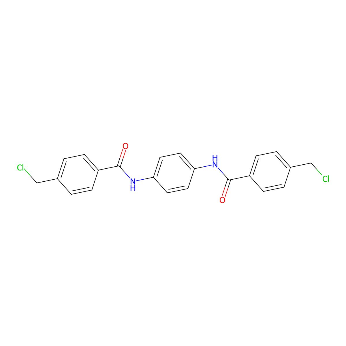 Benzamide, N,N'-1,4-phenylenebis[4-(chloromethyl)- molecular structure, CAS 1070880-16-8