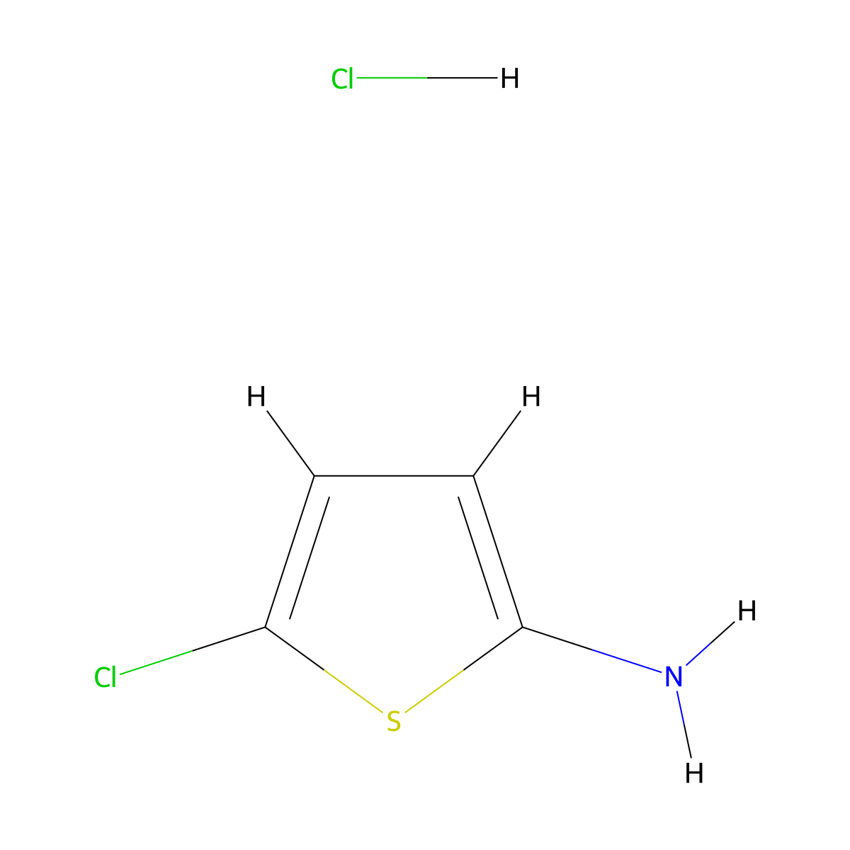 5-Chlorothiophen-2-amine hydrochloride molecular structure, CAS 1070886-43-9