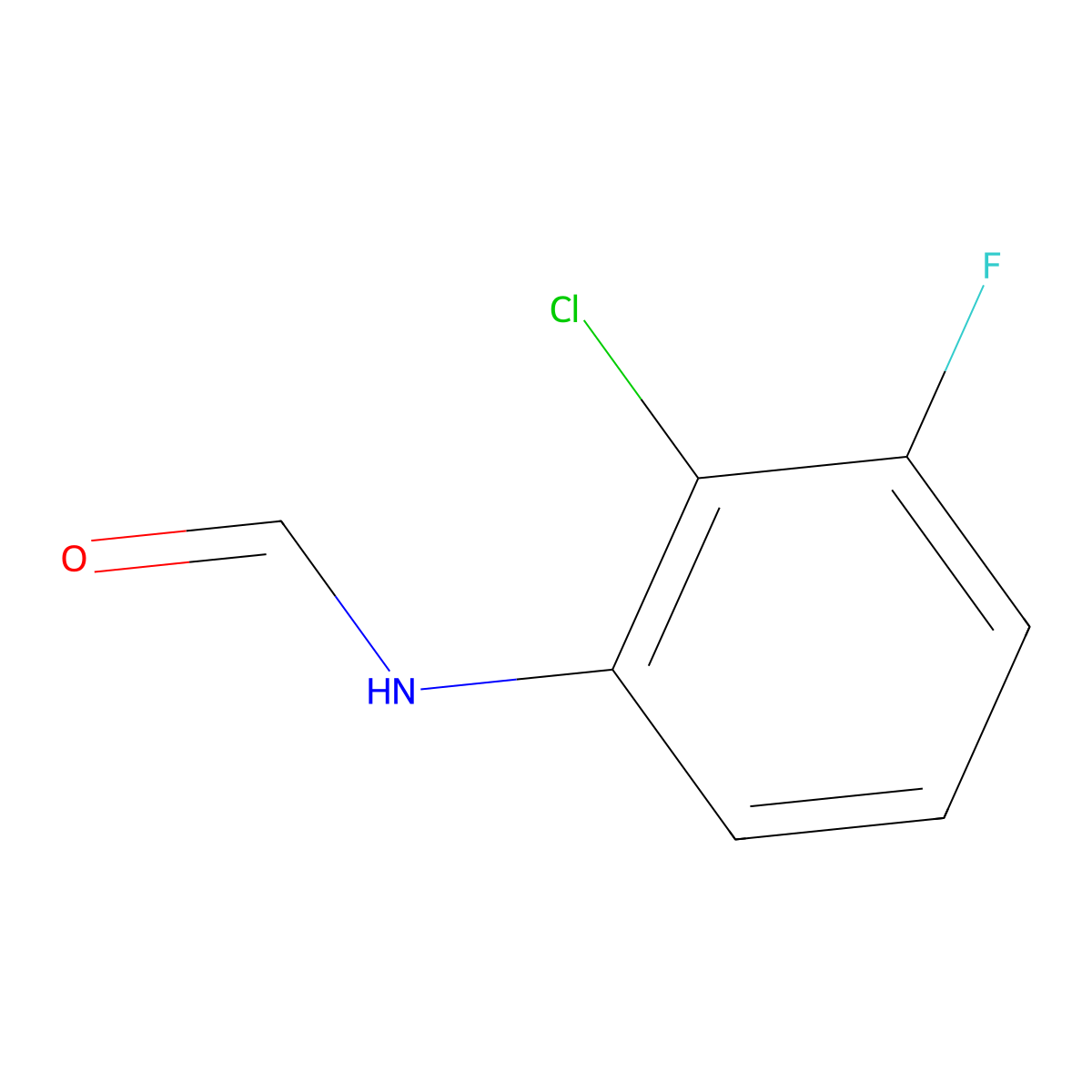 N-(2-Chloro-3-fluorophenyl)formamide molecular structure, CAS 1070892-66-8
