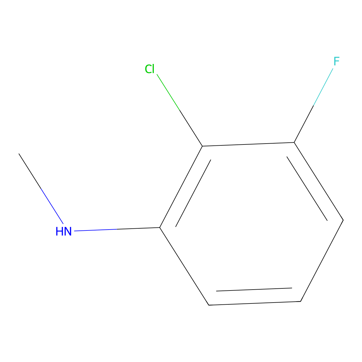 2-chloro-3-fluoro-N-methylaniline molecular structure, CAS 1070892-67-9