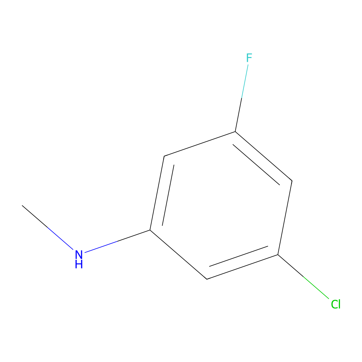 3-Chloro-5-fluoro-N-methylaniline molecular structure, CAS 1070892-68-0