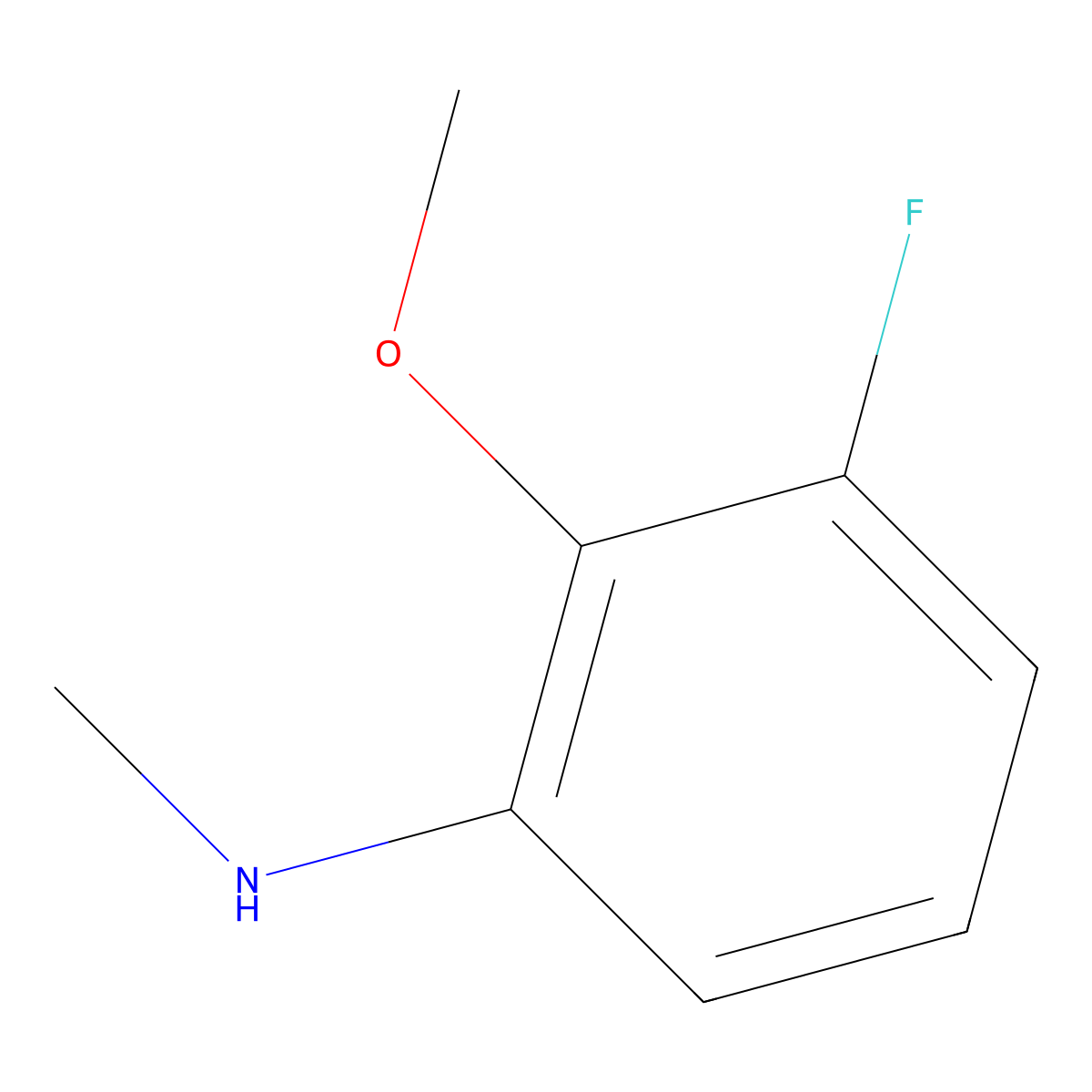 3-fluoro-2-methoxy-N-methylaniline molecular structure, CAS 1070892-69-1