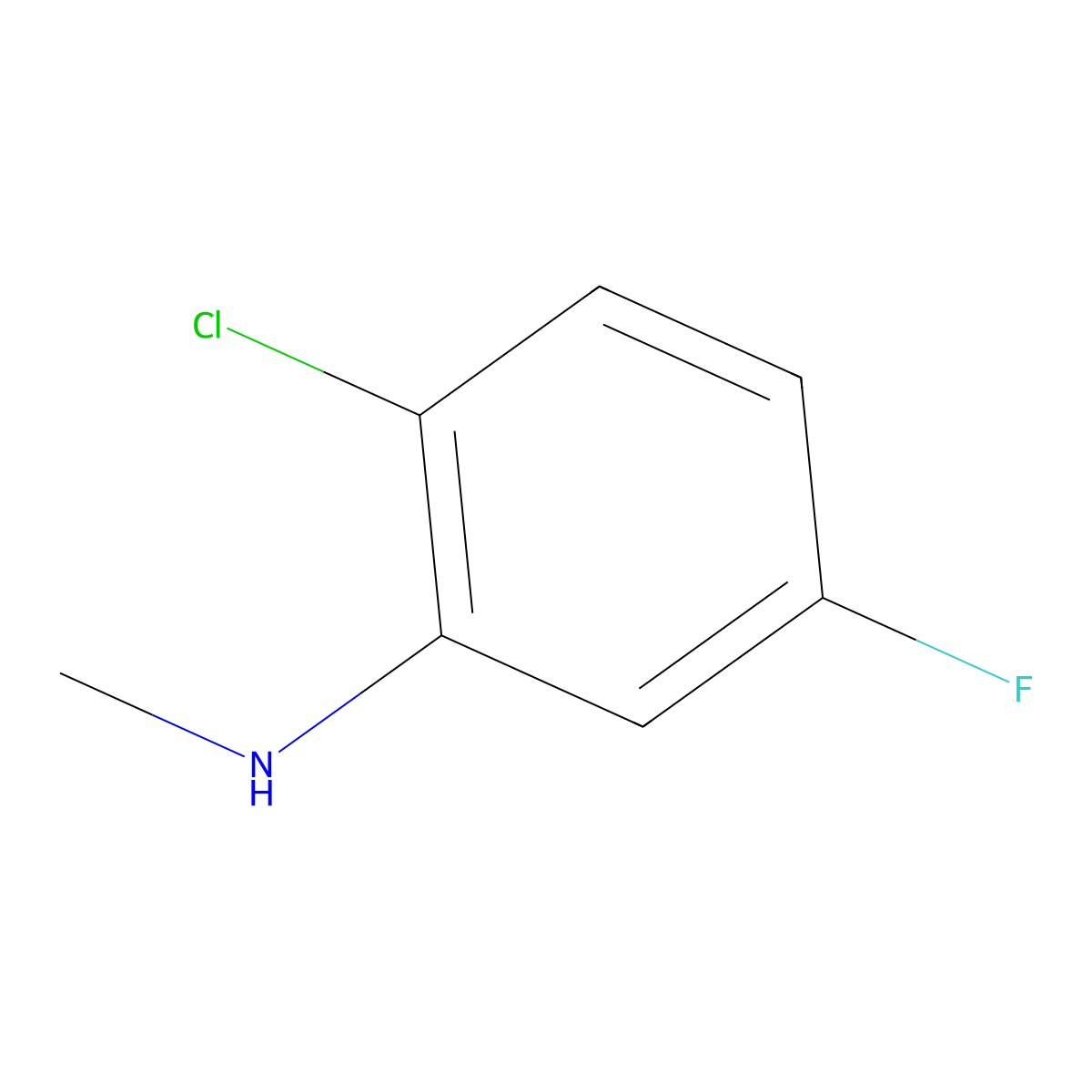 2-Chloro-5-fluoro-N-methylaniline molecular structure, CAS 1070892-72-6