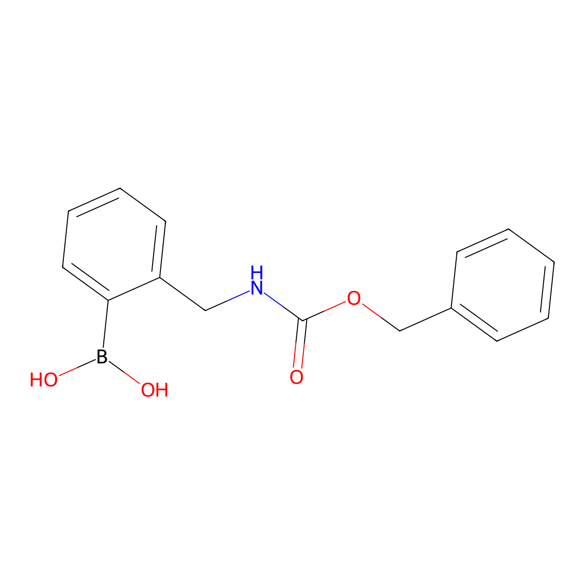 (2-((((Benzyloxy)carbonyl)amino)methyl)phenyl)boronic acid molecular structure, CAS 1070894-20-0