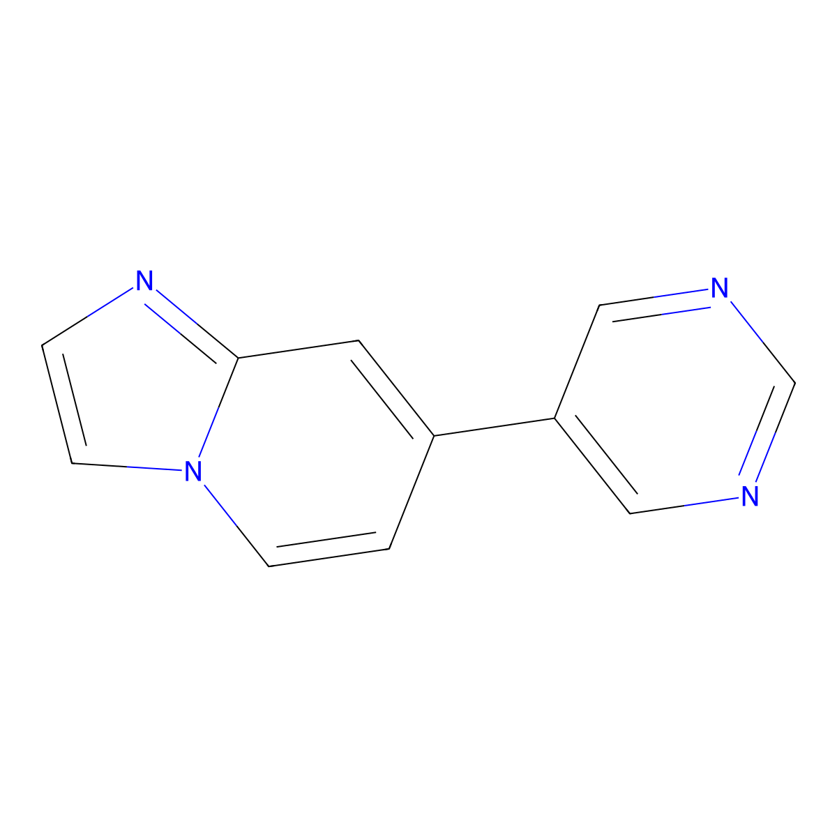 7-Pyrimidin-5-ylimidazo[1,2-a]pyridine molecular structure, CAS 1070897-14-1