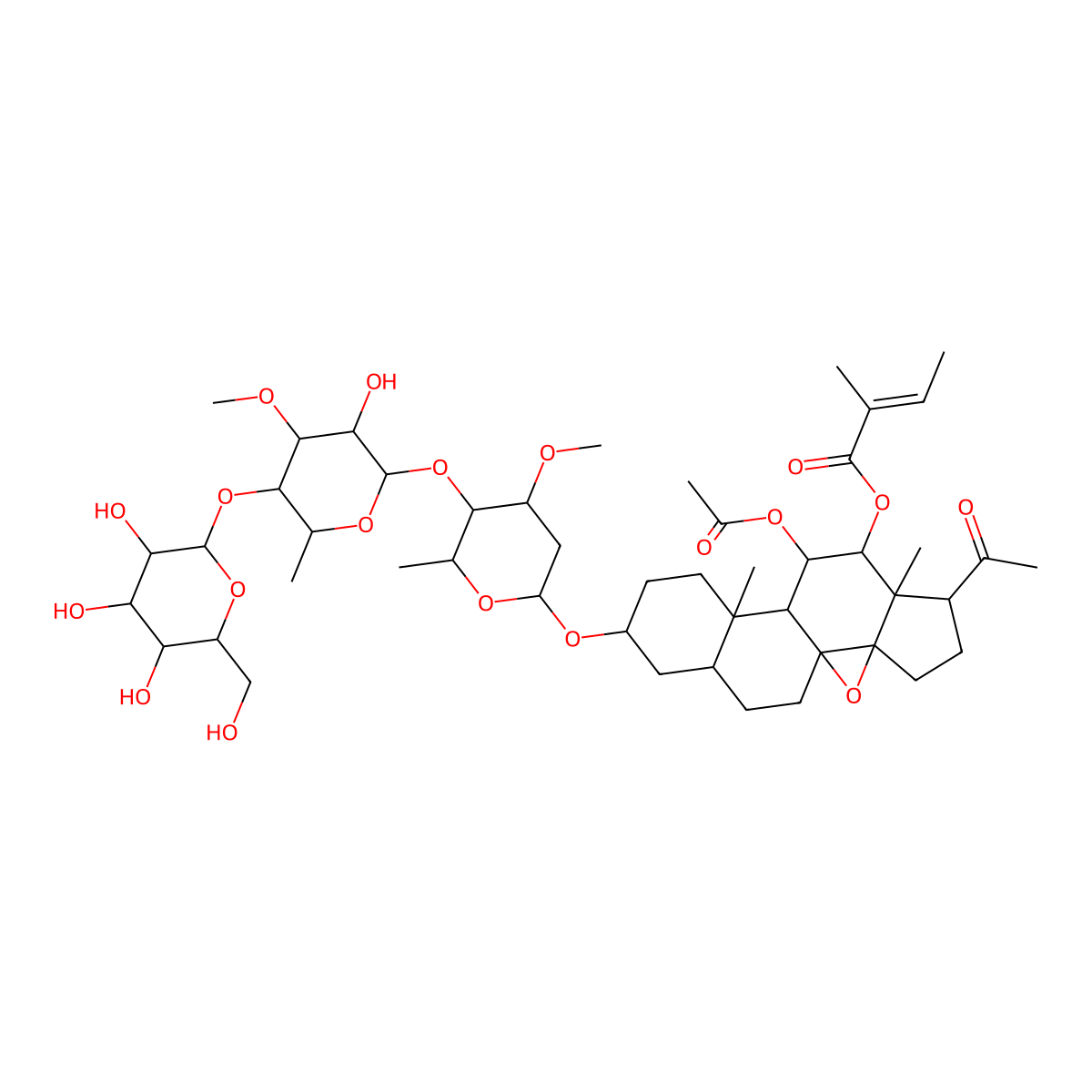 11alpha-O-Actety-12beta-O-tigloyl Tenacissoside A molecular structure, CAS 1070901-03-9