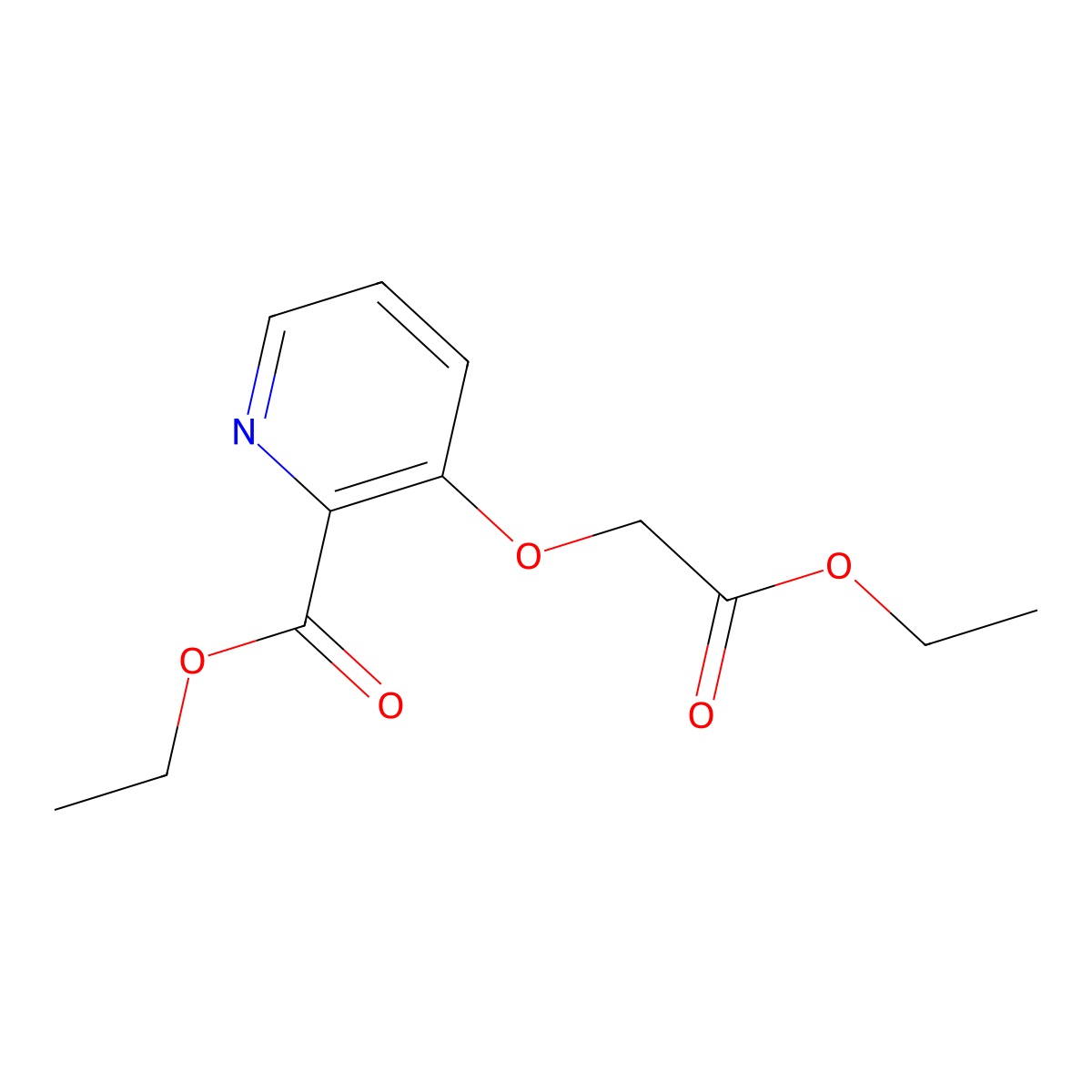 Ethyl 3-(2-ethoxy-2-oxoethoxy)picolinate molecular structure, CAS 107095-98-7