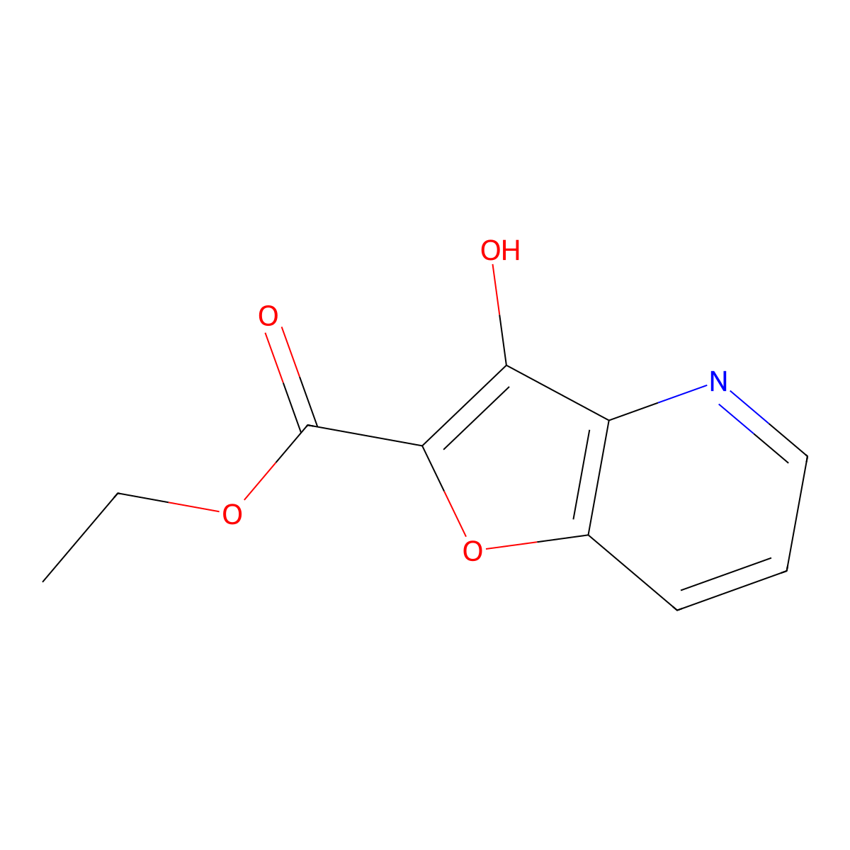 Ethyl 3-hydroxyfuro[3,2-b]pyridine-2-carboxylate molecular structure, CAS 107095-99-8