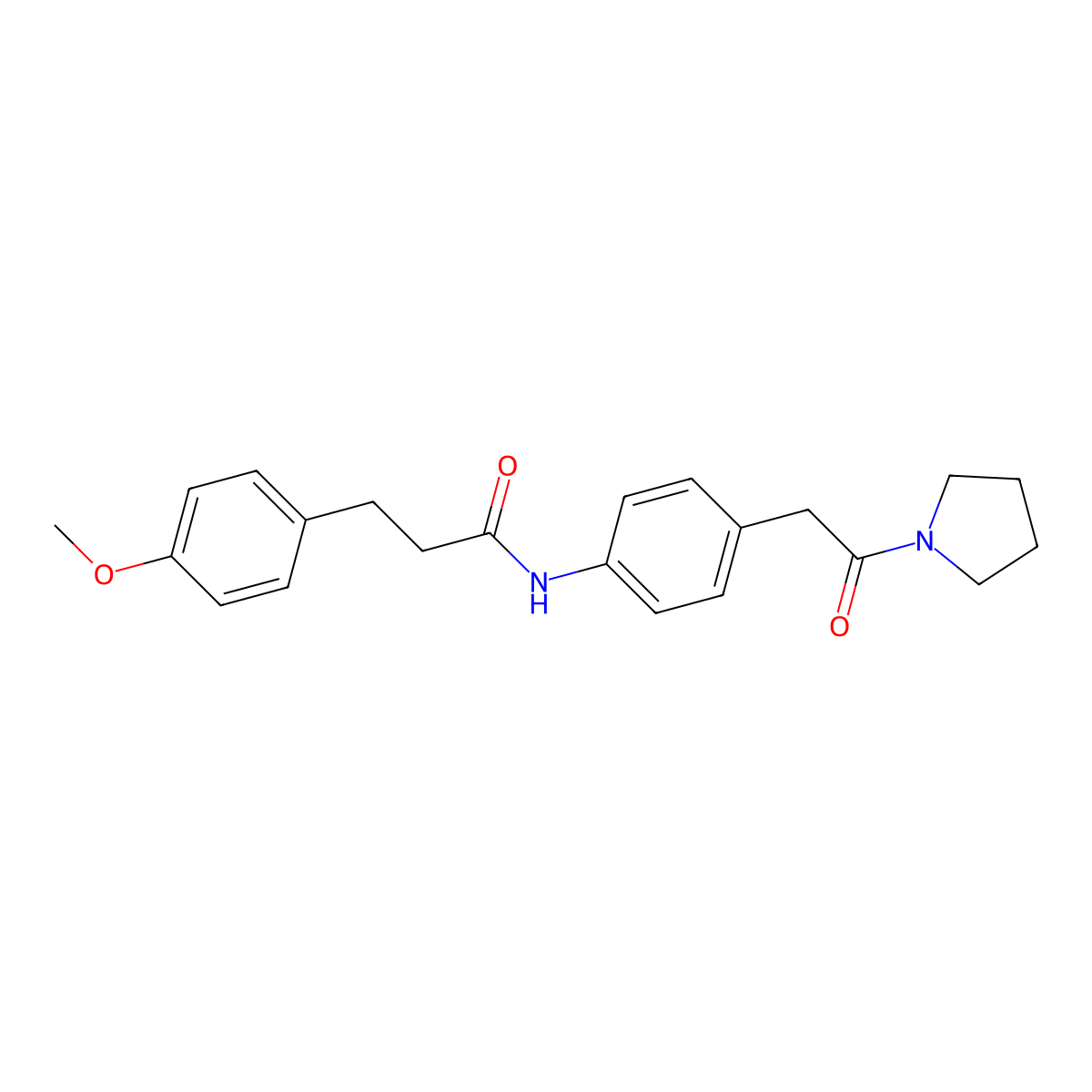 3-(4-methoxyphenyl)-N-{4-[2-oxo-2-(pyrrolidin-1-yl)ethyl]phenyl}propanamide molecular structure, CAS 1070959-38-4