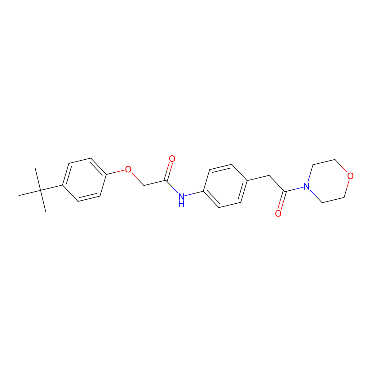 2-(4-tert-butylphenoxy)-N-{4-[2-(morpholin-4-yl)-2-oxoethyl]phenyl}acetamide molecular structure, CAS 1070960-71-2