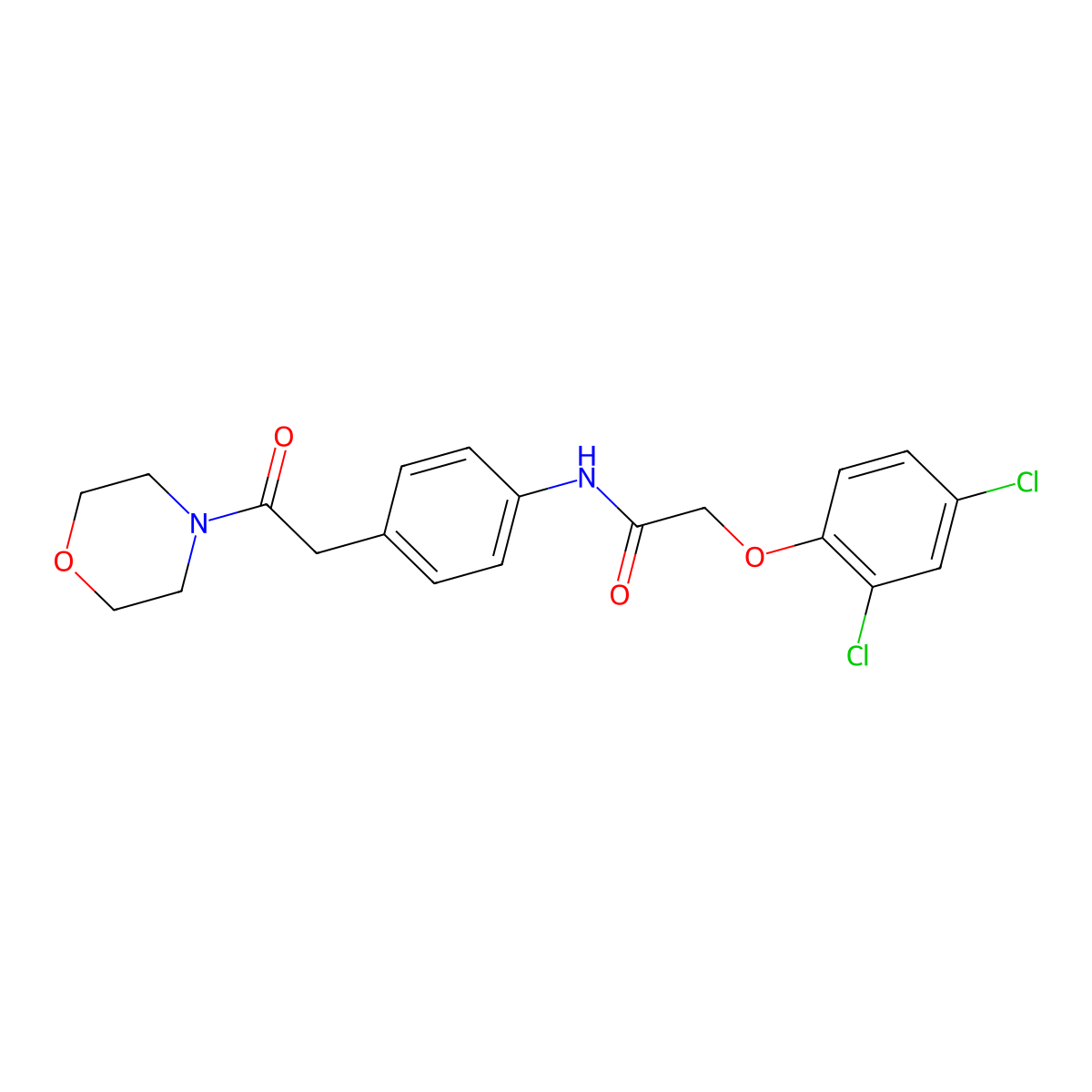 2-(2,4-dichlorophenoxy)-N-{4-[2-(morpholin-4-yl)-2-oxoethyl]phenyl}acetamide molecular structure, CAS 1070960-79-0