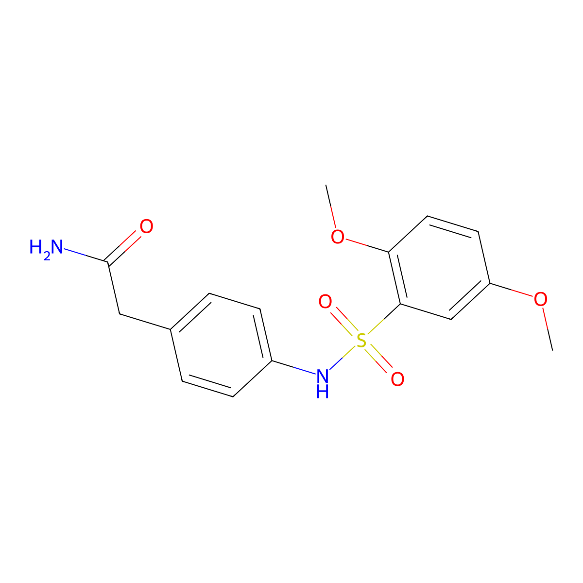 2-[4-(2,5-Dimethoxybenzenesulfonamido)phenyl]acetamide molecular structure, CAS 1070961-31-7