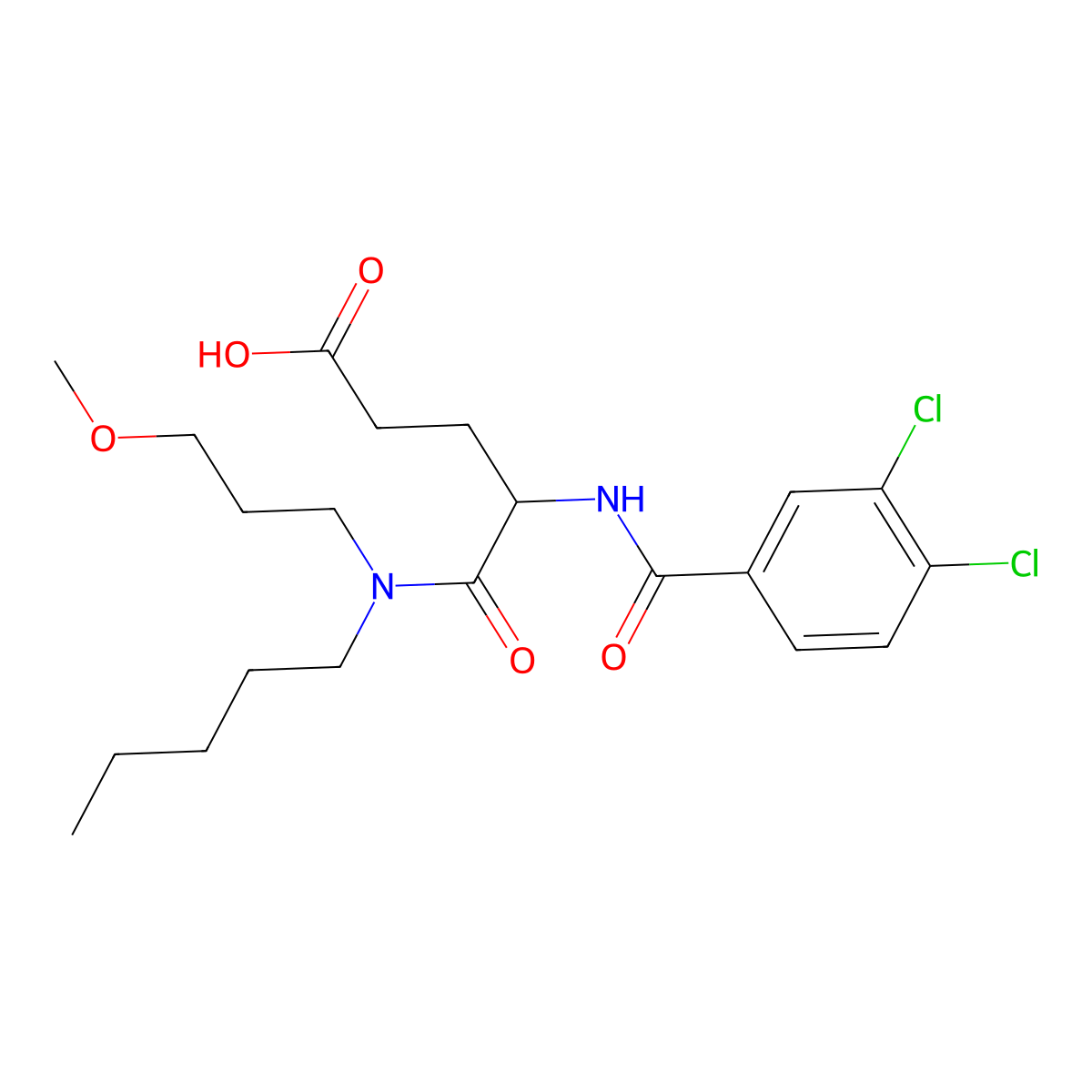 Loxiglumide molecular structure, CAS 107097-80-3
