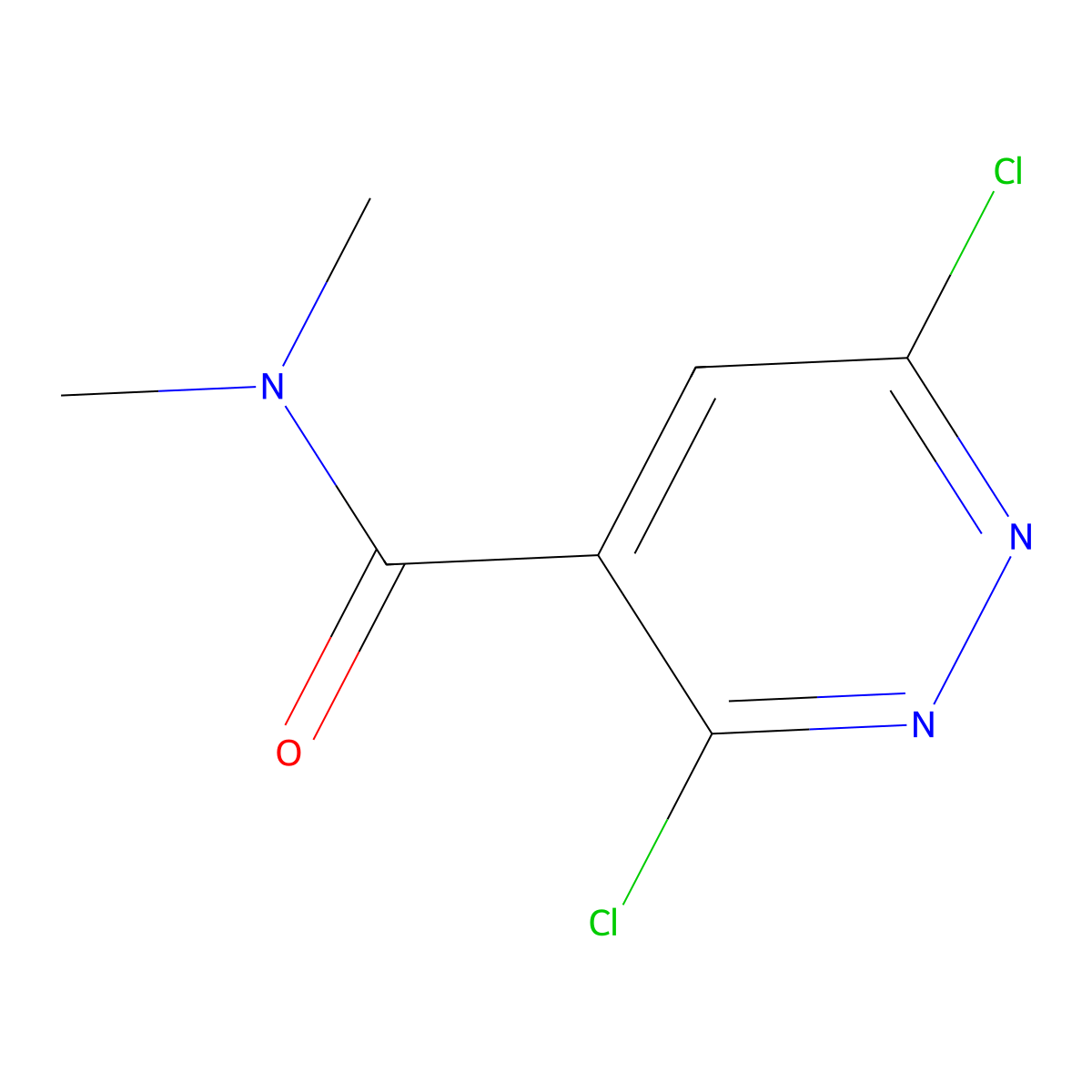 3,6-Dichloro-N,N-dimethyl-4-pyridazinecarboxamide molecular structure, CAS 1070979-08-6