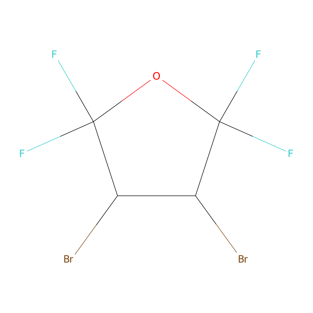 3,4-Dibromo-2,2,5,5-tetrafluorotetrahydrofuran molecular structure, CAS 1070993-50-8