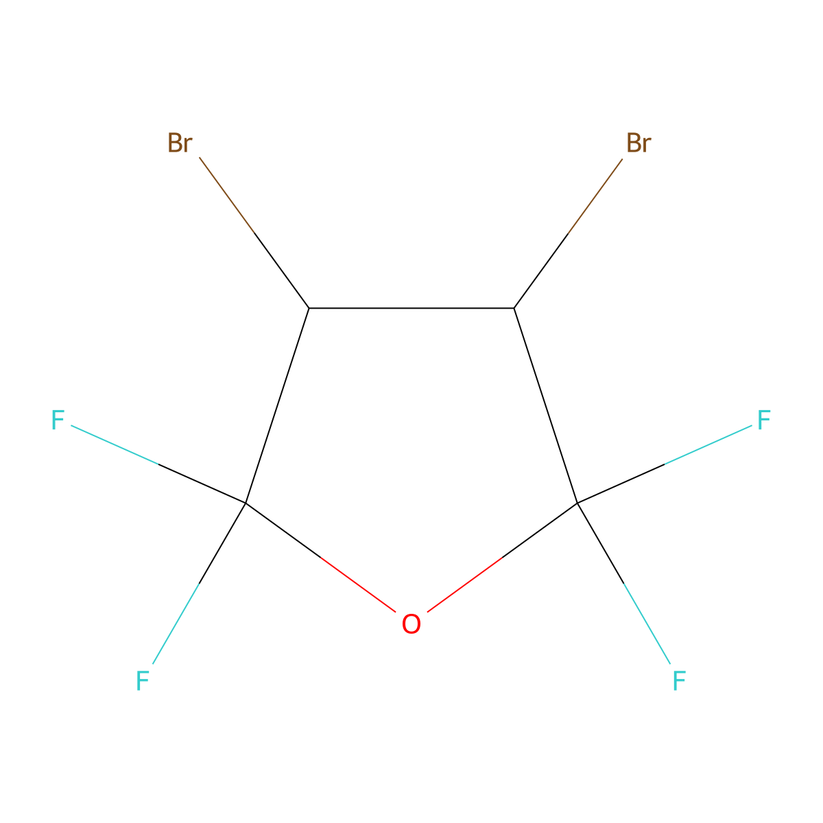 3,4-Dibromo-2,2,5,5-tetrafluorotetrahydrofuran molecular structure, CAS 1070993-50-8
