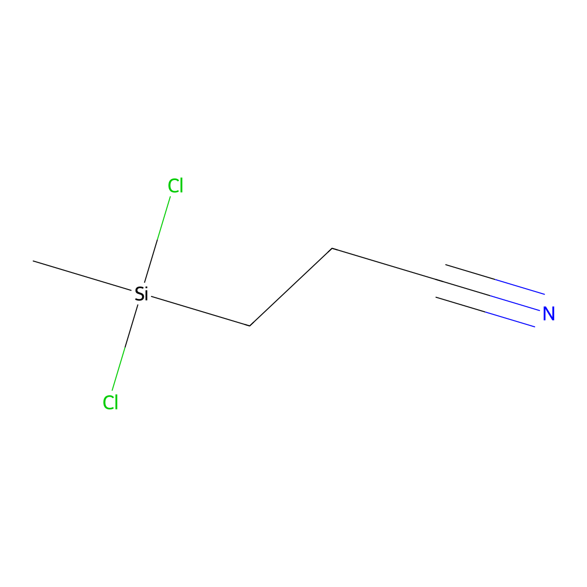 Propanenitrile, 3-(dichloromethylsilyl)- molecular structure, CAS 1071-21-2
