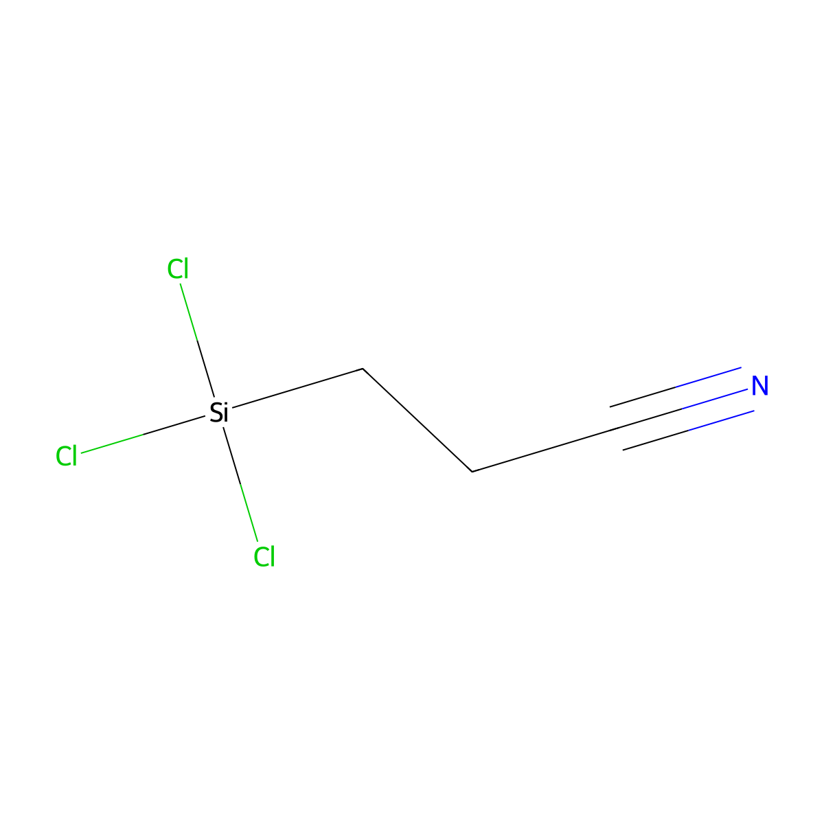 3-Trichlorosilylpropionitrile molecular structure, CAS 1071-22-3
