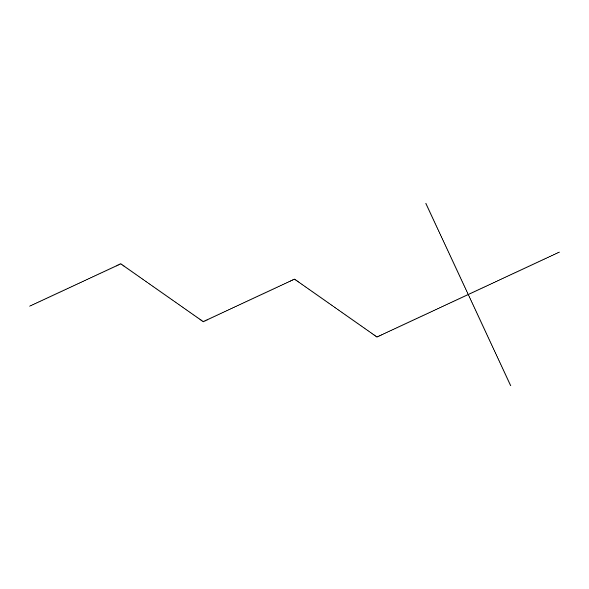 2,2-Dimethylheptane molecular structure, CAS 1071-26-7