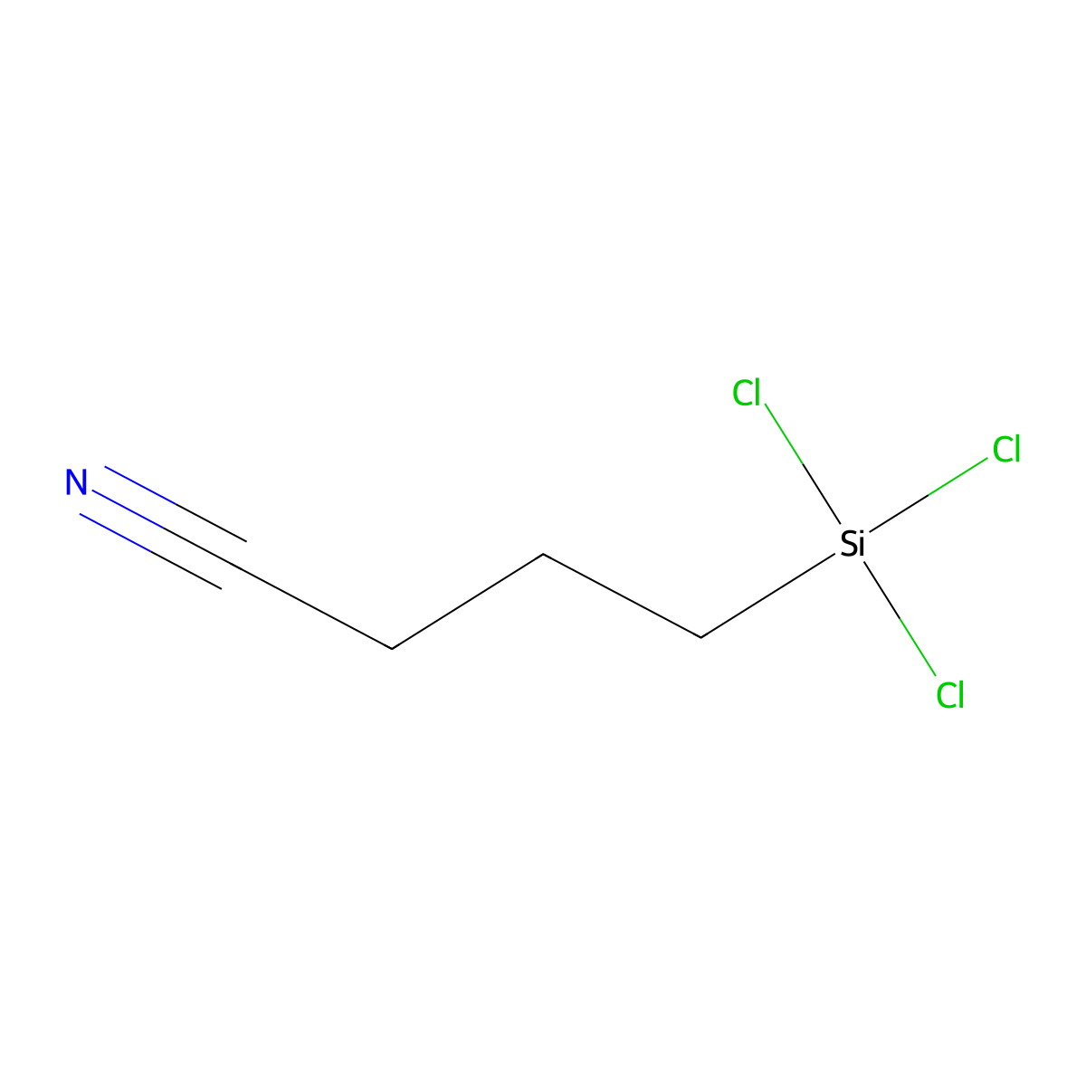 3-Cyanopropyltrichlorosilane molecular structure, CAS 1071-27-8