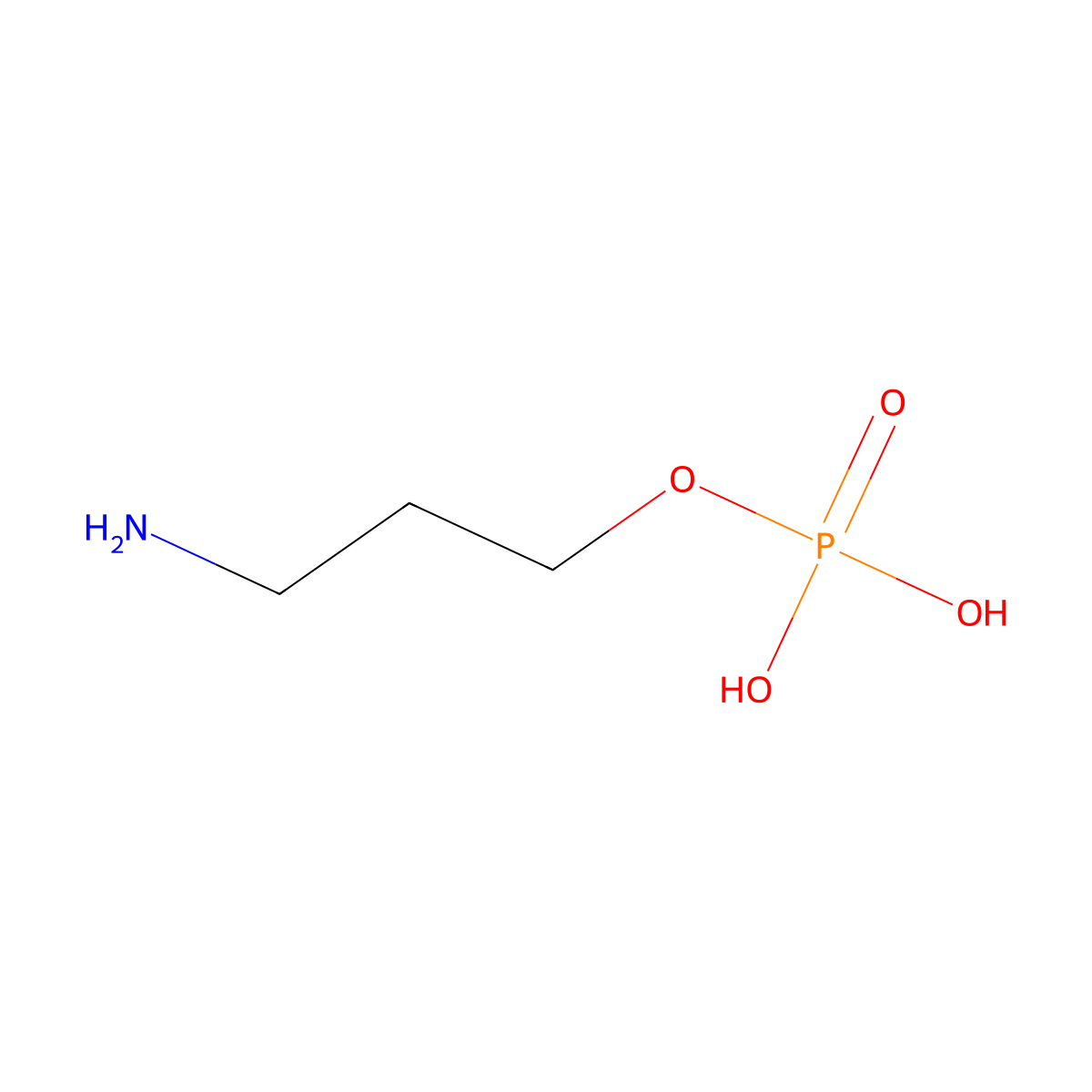 Aminopropyl dihydrogen phosphate molecular structure, CAS 1071-28-9