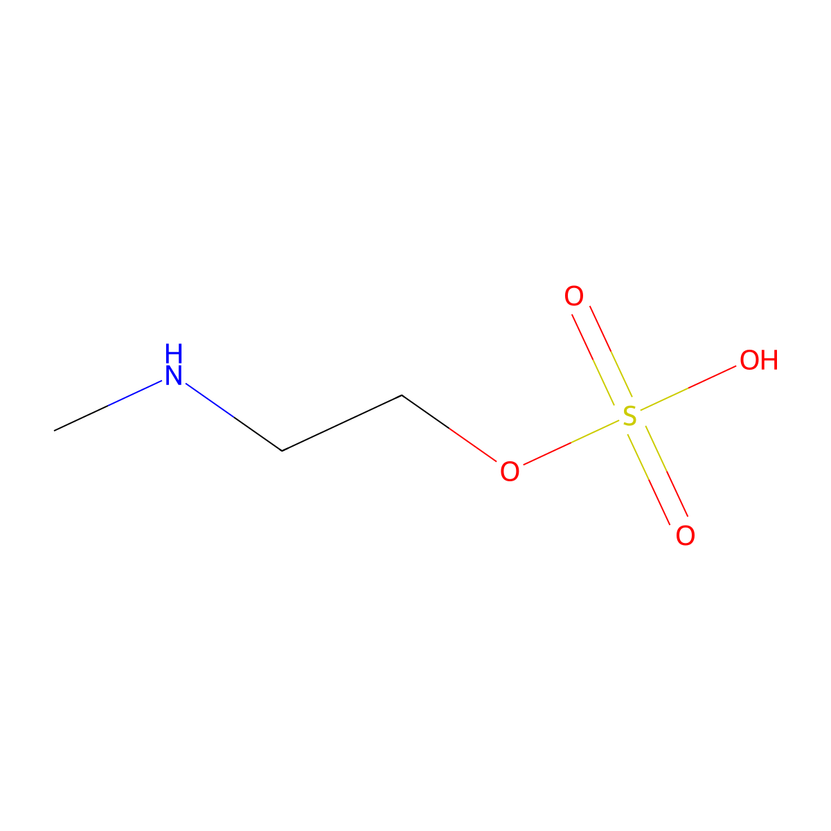 [2-(Methylamino)ethoxy]sulfonic acid molecular structure, CAS 1071-30-3