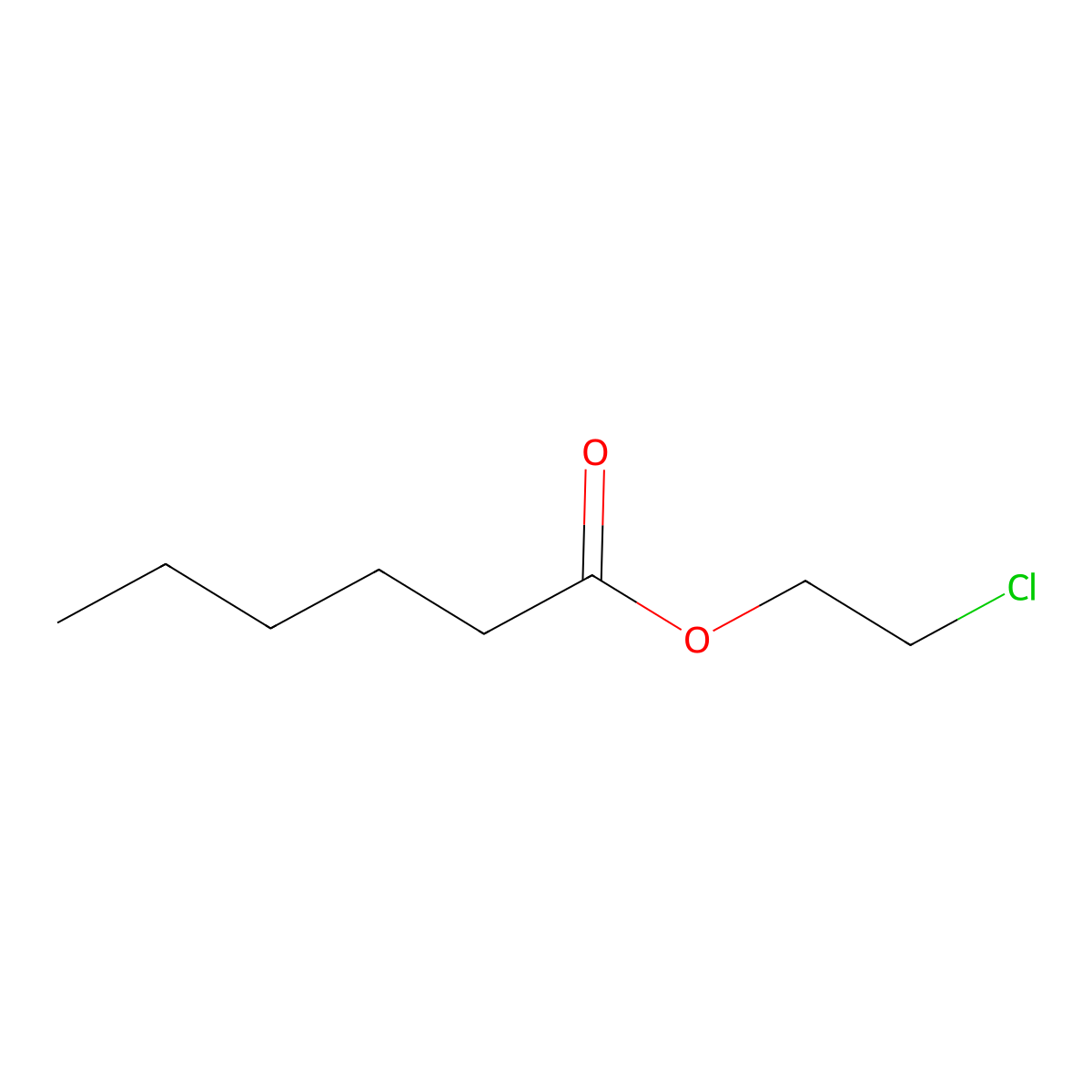 2-Chloroethyl hexanoate molecular structure, CAS 1071-55-2