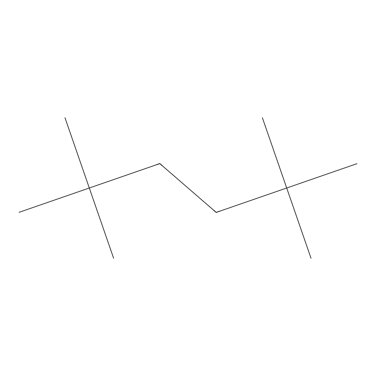 2,2,5,5-Tetramethylhexane molecular structure, CAS 1071-81-4