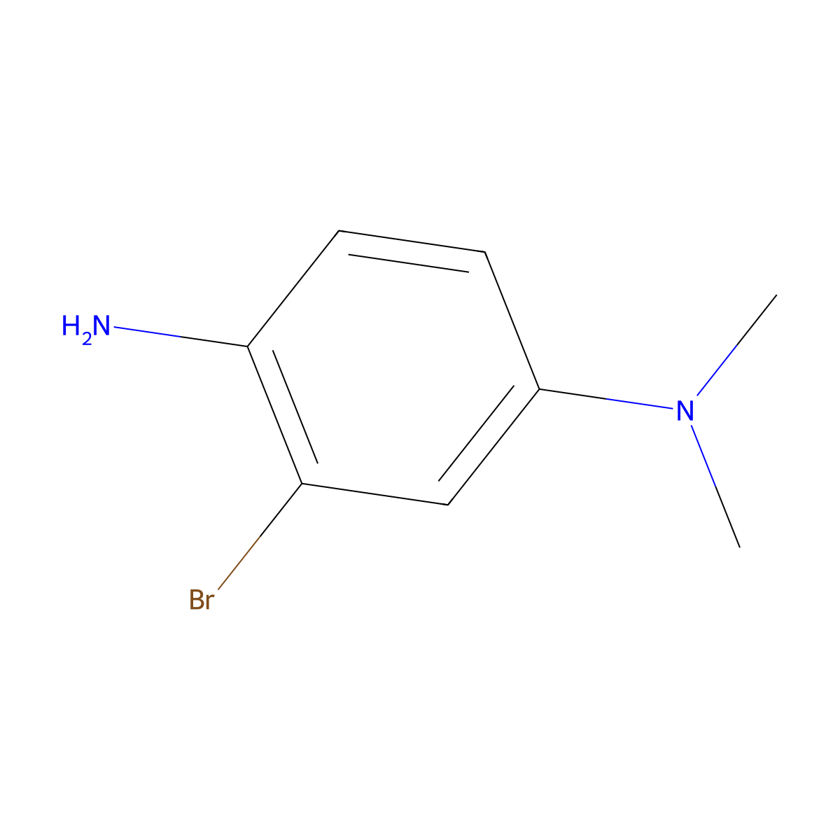 3-Bromo-N1,N1-dimethylbenzene-1,4-diamine molecular structure, CAS 107100-00-5