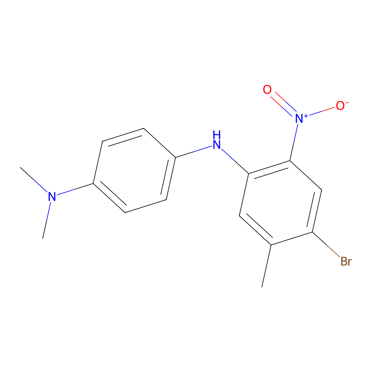 N1-(4-bromo-5-methyl-2-nitrophenyl)-N4,N4-dimethylbenzene-1,4-diamine molecular structure, CAS 107100-50-5