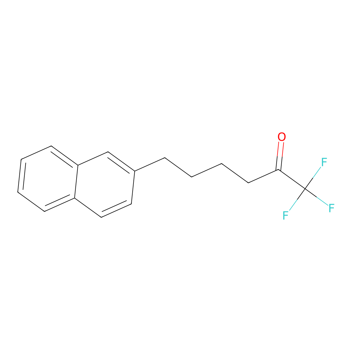 1,1,1-Trifluoro-6-(naphthalen-2-yl)hexan-2-one molecular structure, CAS 1071001-09-6