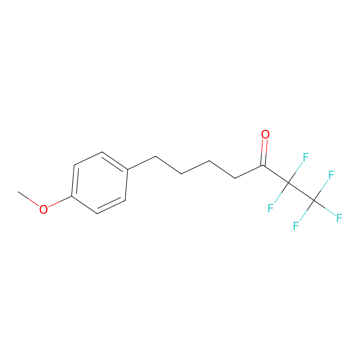 1,1,1,2,2-Pentafluoro-7-(4-methoxyphenyl)heptan-3-one molecular structure, CAS 1071001-50-7
