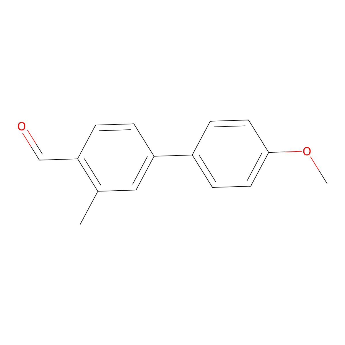 4'-Methoxy-3-methyl[1,1'-biphenyl]-4-carboxaldehyde molecular structure, CAS 1071003-60-5