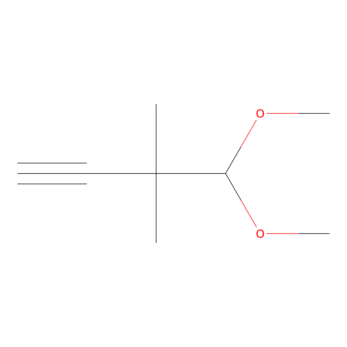 4,4-Dimethoxy-3,3-dimethylbut-1-yne molecular structure, CAS 1071009-01-2