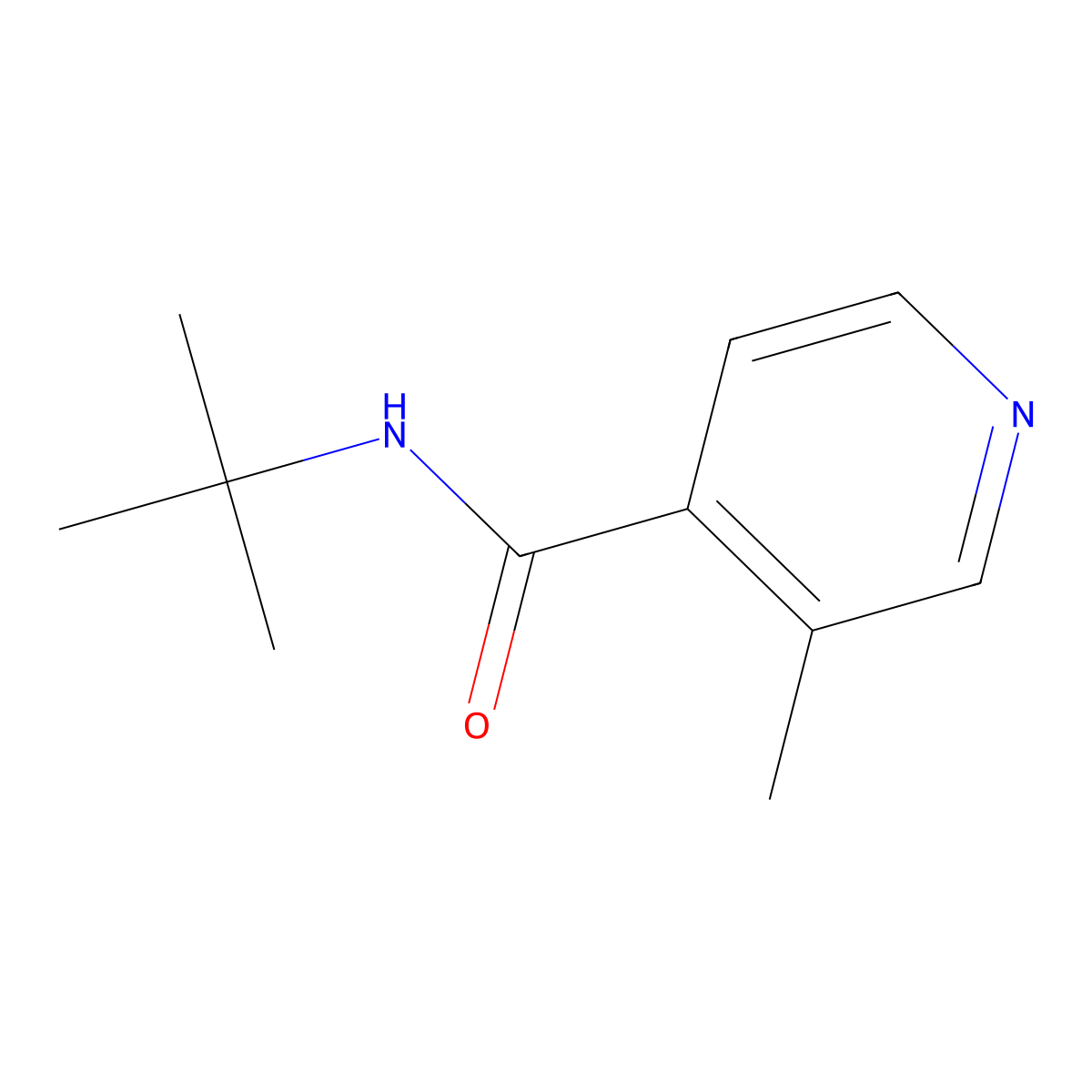 N-tert-butyl-3-methylisonicotinamide molecular structure, CAS 1071017-64-5